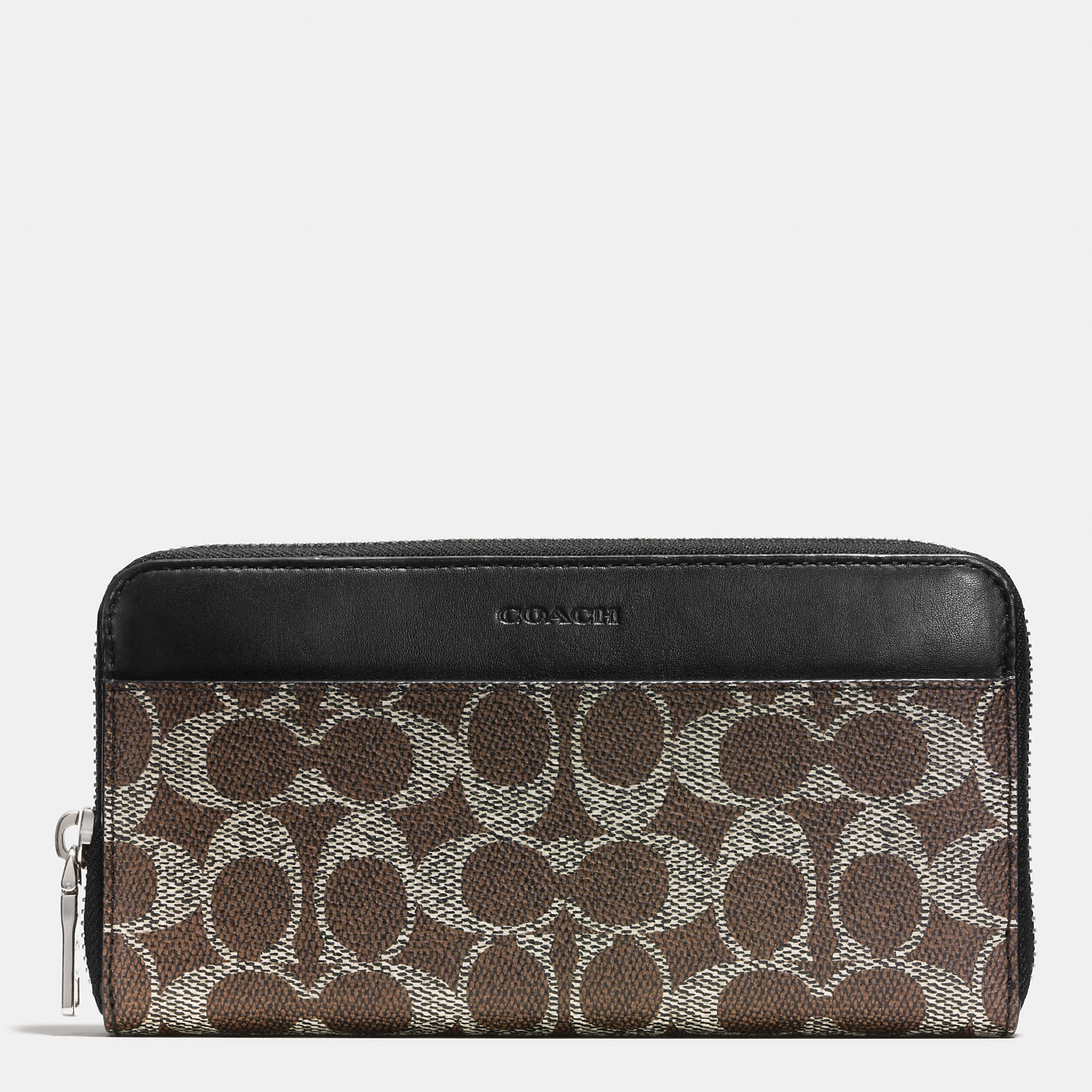 Fashion Solid Coach Accordion Wallet In Signature Canvas  Fashion Solid Coach Accordion Wallet In Signature Canvas